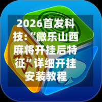 2026首发科技:“微乐山西麻将开挂后特征”详细开挂安装教程-第3张图片