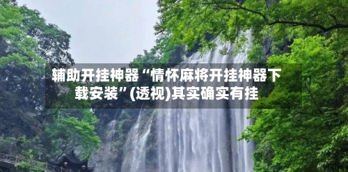 辅助开挂神器“情怀麻将开挂神器下载安装”(透视)其实确实有挂-第2张图片