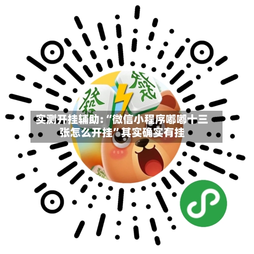 实测开挂辅助:“微信小程序嘟嘟十三张怎么开挂	”其实确实有挂-第2张图片