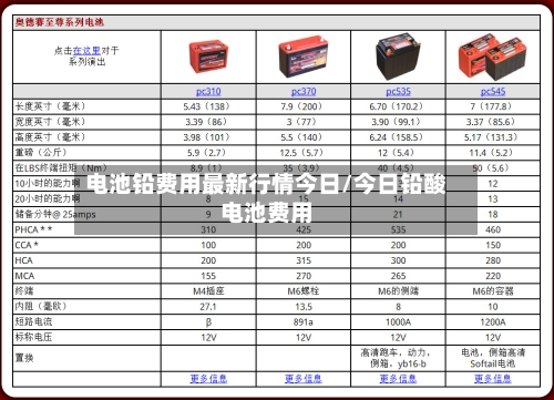 电池铅费用最新行情今日/今日铅酸电池费用-第2张图片