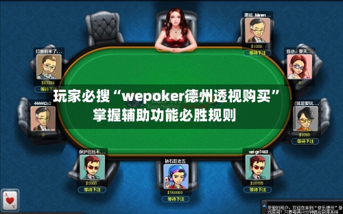 玩家必搜“wepoker德州透视购买”掌握辅助功能必胜规则-第2张图片