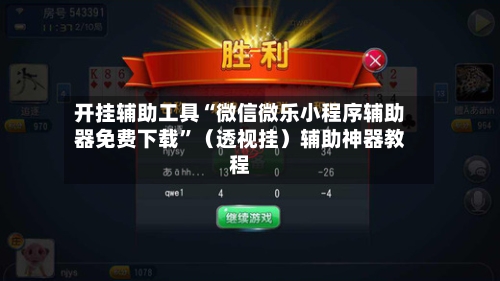 开挂辅助工具“微信微乐小程序辅助器免费下载”（透视挂）辅助神器教程-第3张图片