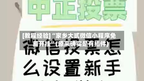 [教程经验]“家乡大贰微信小程序免费开挂”(原来确实是有插件)-第2张图片