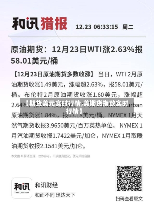 【期货美元实时行情,美期货指数实时行情】-第2张图片