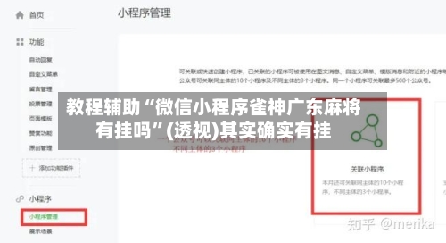 教程辅助“微信小程序雀神广东麻将有挂吗”(透视)其实确实有挂-第2张图片