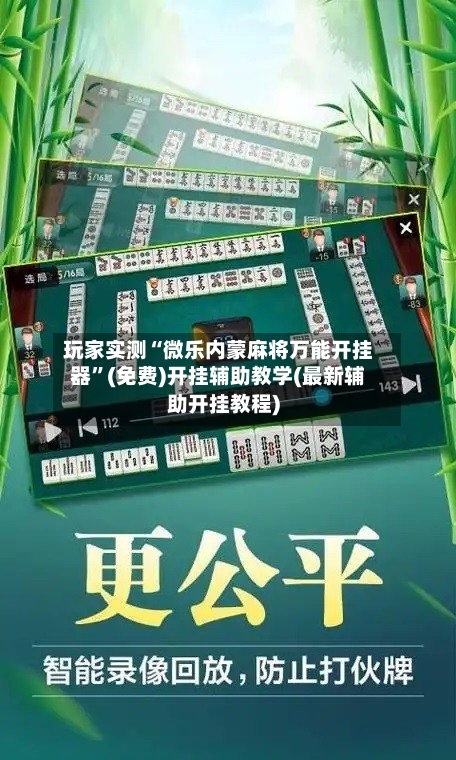 玩家实测“微乐内蒙麻将万能开挂器”(免费)开挂辅助教学(最新辅助开挂教程)-第3张图片