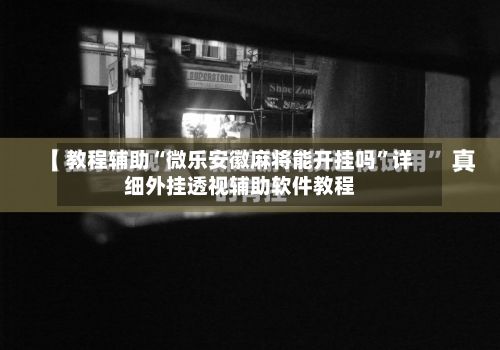 教程辅助“微乐安徽麻将能开挂吗”详细外挂透视辅助软件教程-第2张图片