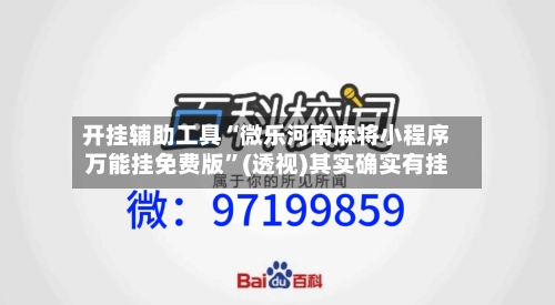 开挂辅助工具“微乐河南麻将小程序万能挂免费版”(透视)其实确实有挂-第2张图片