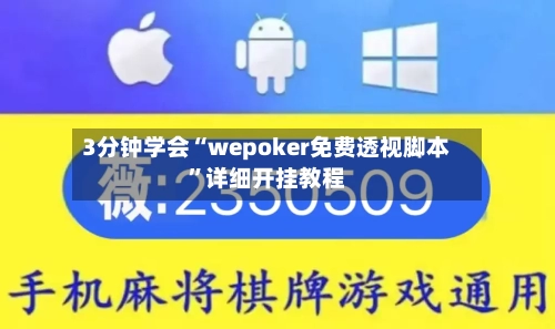 3分钟学会“wepoker免费透视脚本”详细开挂教程-第3张图片
