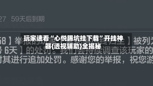 玩家速看“心悦踢坑挂下载”开挂神器{透视辅助}全揭秘-第3张图片
