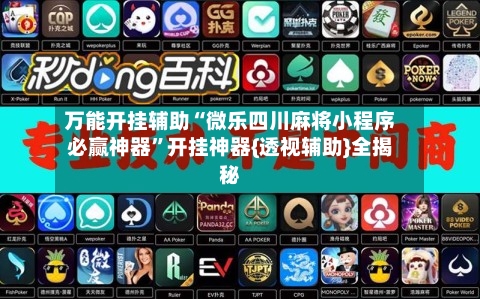 万能开挂辅助“微乐四川麻将小程序必赢神器”开挂神器{透视辅助}全揭秘-第3张图片