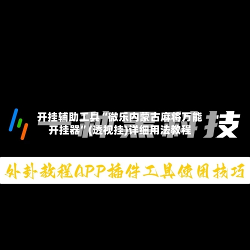 开挂辅助工具“微乐内蒙古麻将万能开挂器”(透视挂)详细用法教程-第2张图片