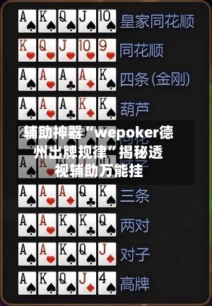 辅助神器“wepoker德州出牌规律”揭秘透视辅助万能挂-第2张图片