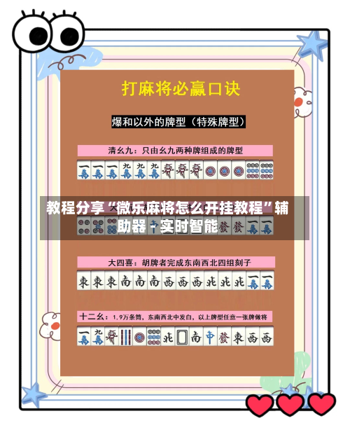 教程分享“微乐麻将怎么开挂教程”辅助器 - 实时智能-第3张图片