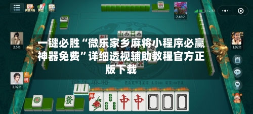 一键必胜“微乐家乡麻将小程序必赢神器免费	”详细透视辅助教程官方正版下载-第3张图片