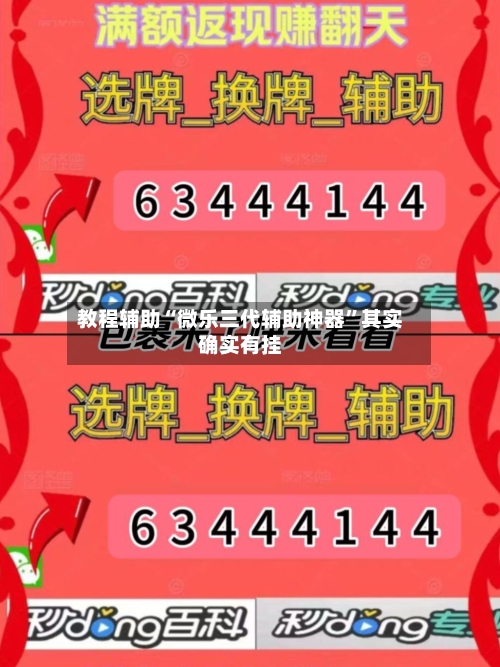 教程辅助“微乐三代辅助神器”其实确实有挂-第2张图片