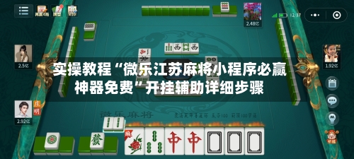 实操教程“微乐江苏麻将小程序必赢神器免费”开挂辅助详细步骤-第2张图片