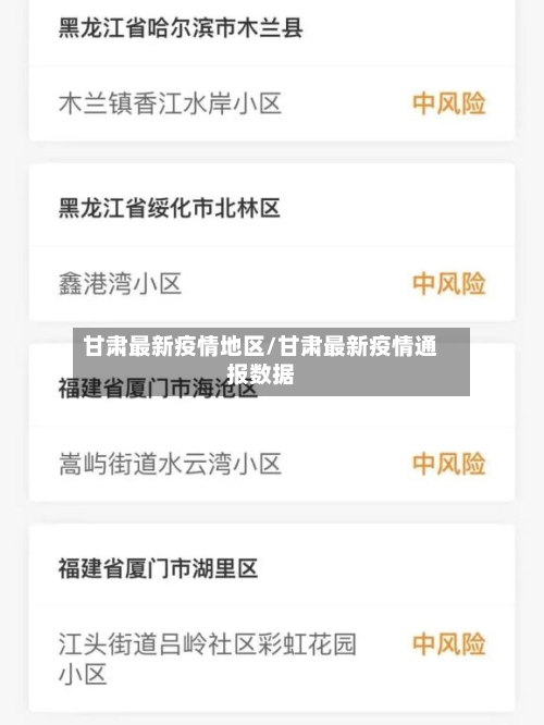 甘肃最新疫情地区/甘肃最新疫情通报数据-第2张图片