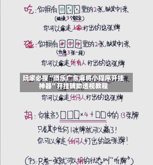 玩家必搜“微乐广东麻将小程序开挂神器”开挂辅助透视教程-第3张图片
