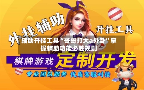 辅助开挂工具“哥哥打大a外卦”掌握辅助功能必胜规则-第3张图片