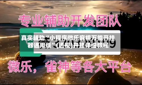 真实辅助“小程序微乐麻将万能开挂器通用版”(透视)开挂详细教程-第2张图片