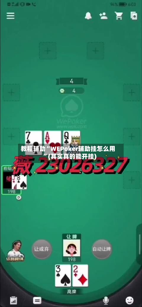 教程辅助“WEPoker辅助挂怎么用”(其实真的能开挂)-第3张图片