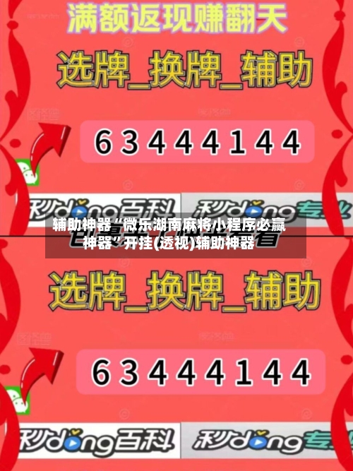 辅助神器“微乐湖南麻将小程序必赢神器”开挂(透视)辅助神器-第3张图片