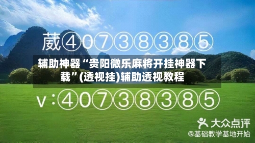 辅助神器“贵阳微乐麻将开挂神器下载”(透视挂)辅助透视教程-第3张图片