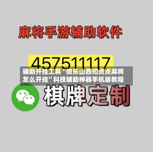辅助开挂工具“微乐山西扣点点麻将怎么开挂”科技辅助神器手机版教程-第2张图片