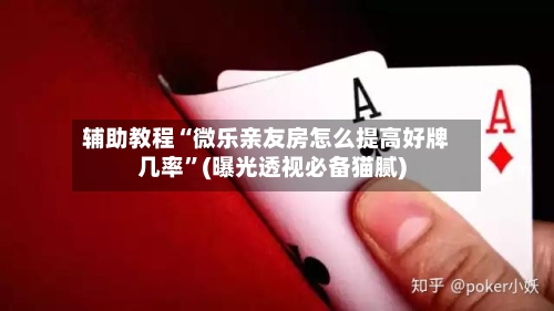辅助教程“微乐亲友房怎么提高好牌几率	”(曝光透视必备猫腻)-第2张图片