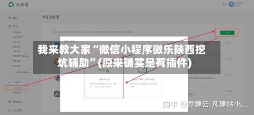 我来教大家“微信小程序微乐陕西挖坑辅助	”(原来确实是有插件)-第2张图片