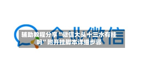 辅助教程分享“微信大头十三水有挂吗”附开挂脚本详细步骤