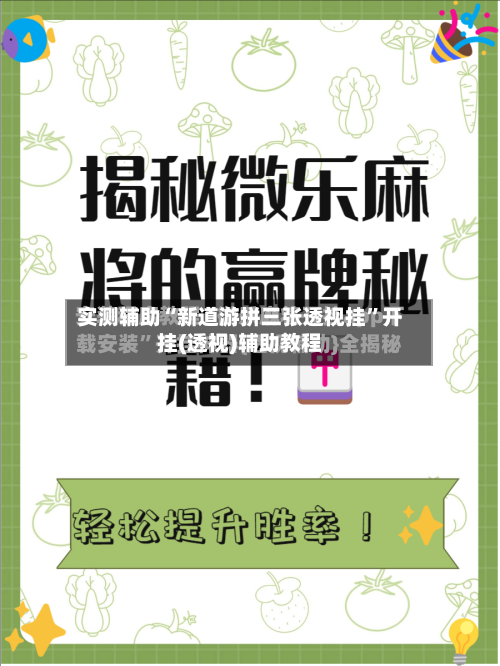 实测辅助“新道游拼三张透视挂”开挂(透视)辅助教程-第2张图片