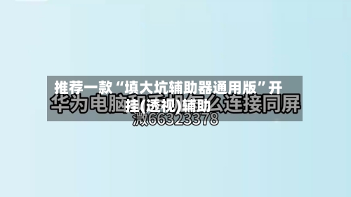 推荐一款“填大坑辅助器通用版”开挂(透视)辅助