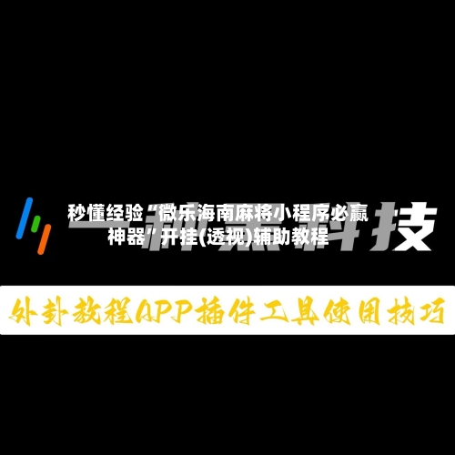秒懂经验“微乐海南麻将小程序必赢神器”开挂(透视)辅助教程