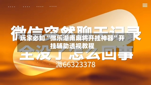 玩家必知“微乐湖南麻将开挂神器	”开挂辅助透视教程-第2张图片