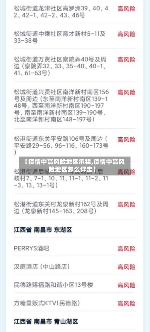 【疫情中高风险地区承租,疫情中高风险地区怎么评定】