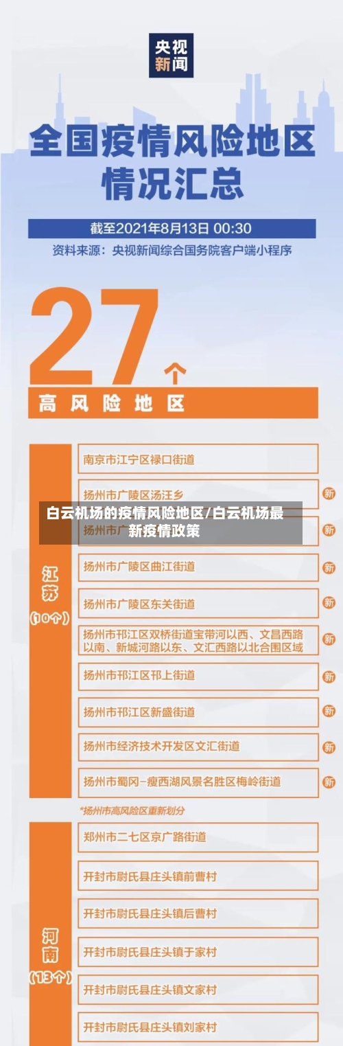 白云机场的疫情风险地区/白云机场最新疫情政策
