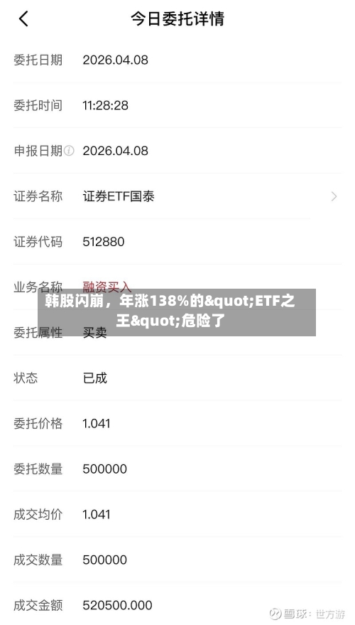 韩股闪崩,年涨138%的"ETF之王"危险了